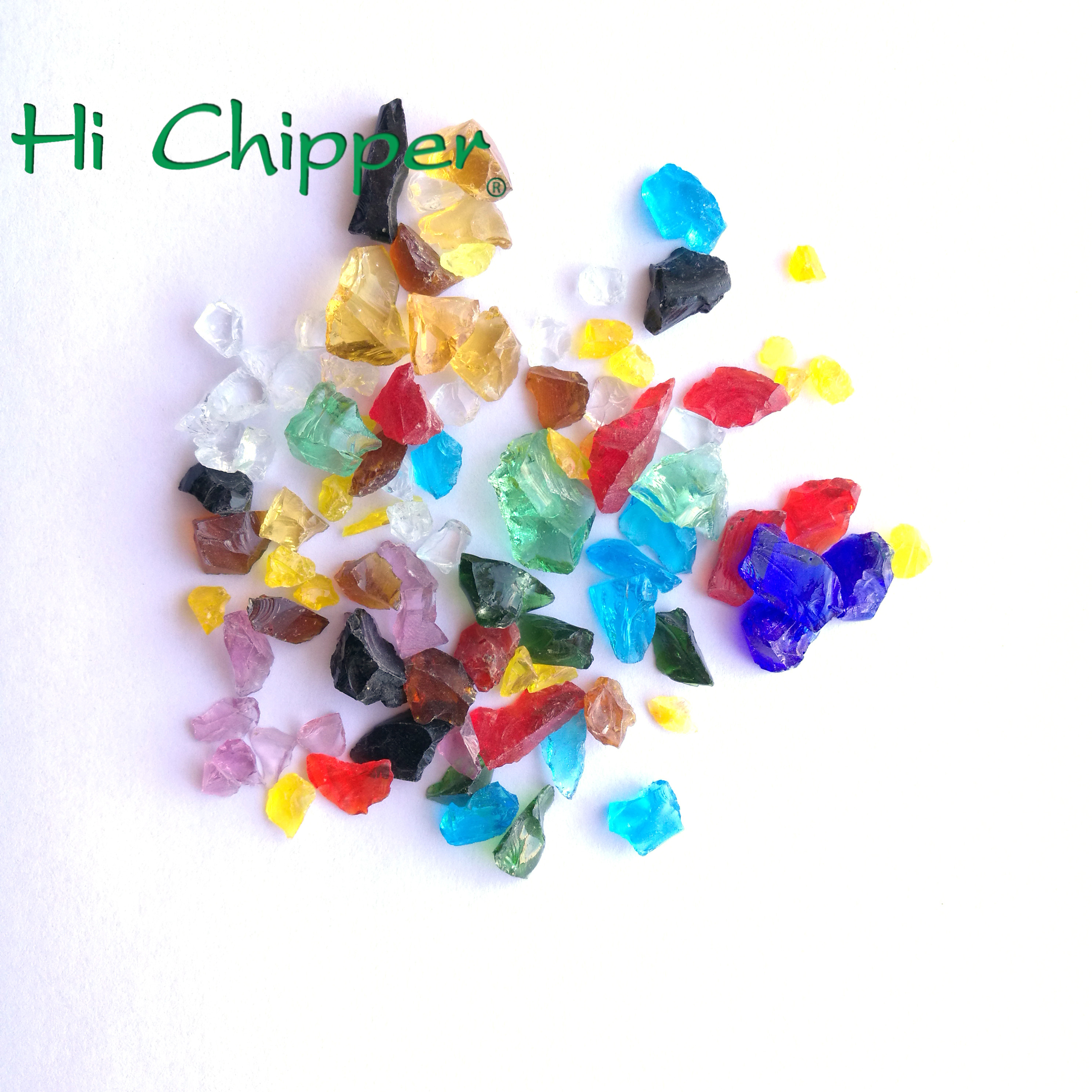 유색 유리 과립