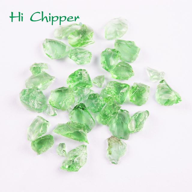 분쇄 된 유리 녹색