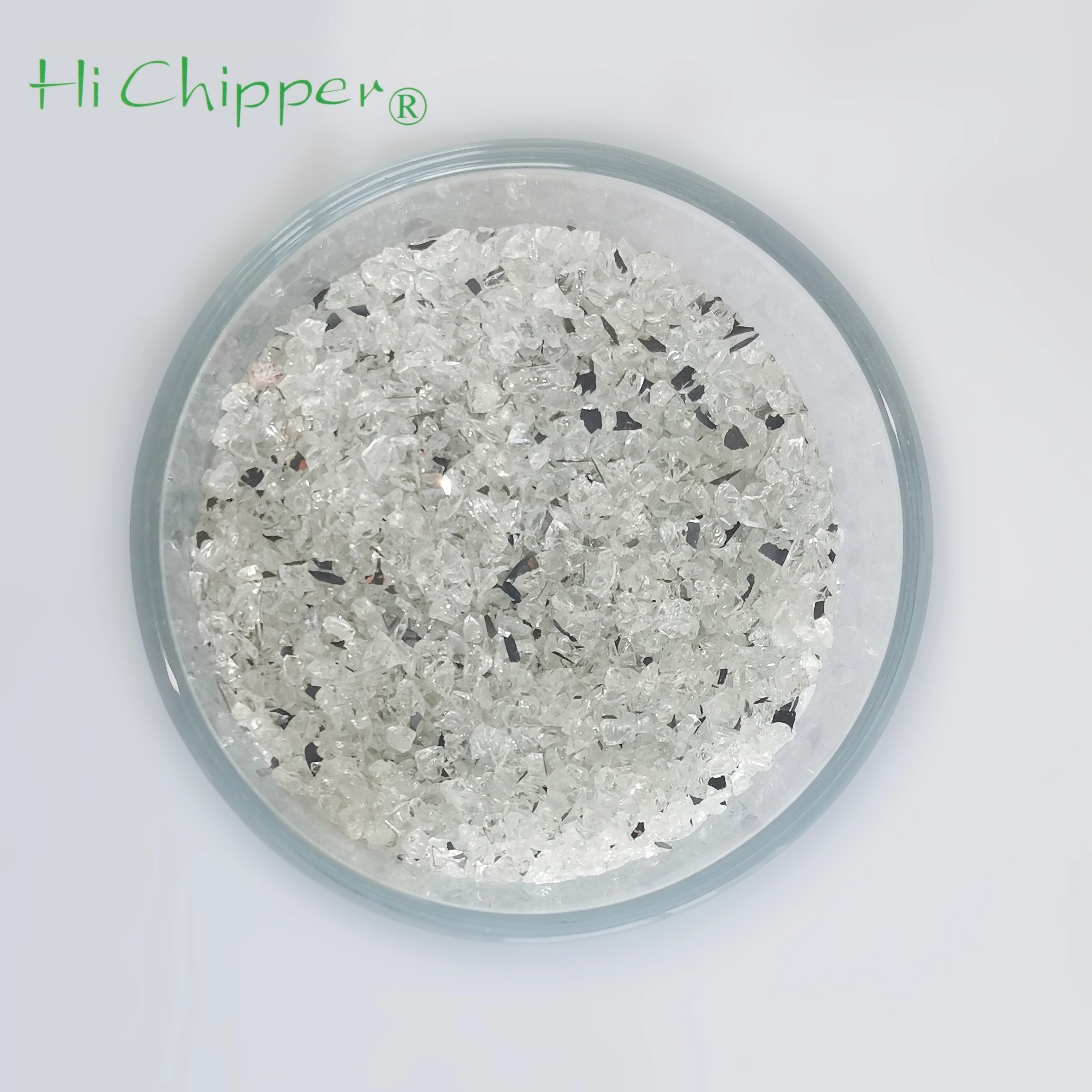 분쇄 된 거울 칩