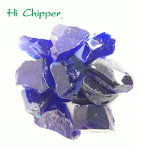 불 구덩이를위한 으스스한 색상 장식 유리 바위 